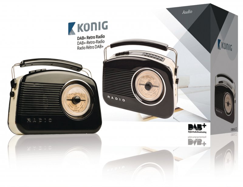 Přenosné DAB+ retro rádio (AM,FM,DAB) - obrázek produktu
