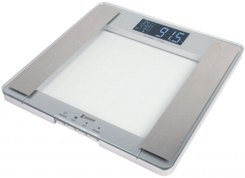 Osobní Váha s BMI 180 kg Stříbrná - obrázek produktu