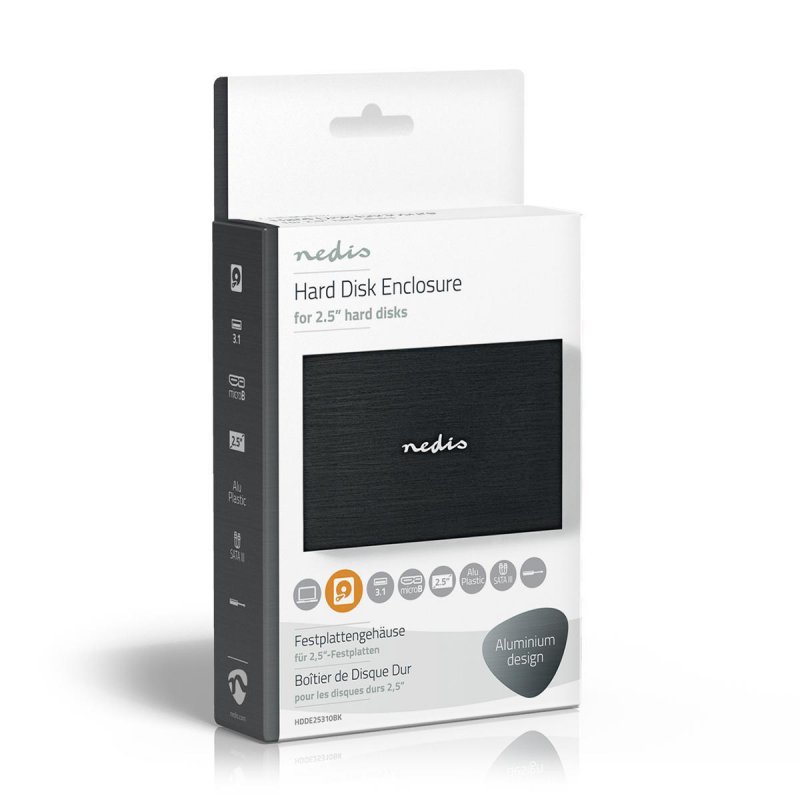 Externí box pro HDD | 2.5 " | SATA III 6 Gb/s | USB 3.2 Gen1 | USB-A | Hliník / Plast - obrázek č. 7