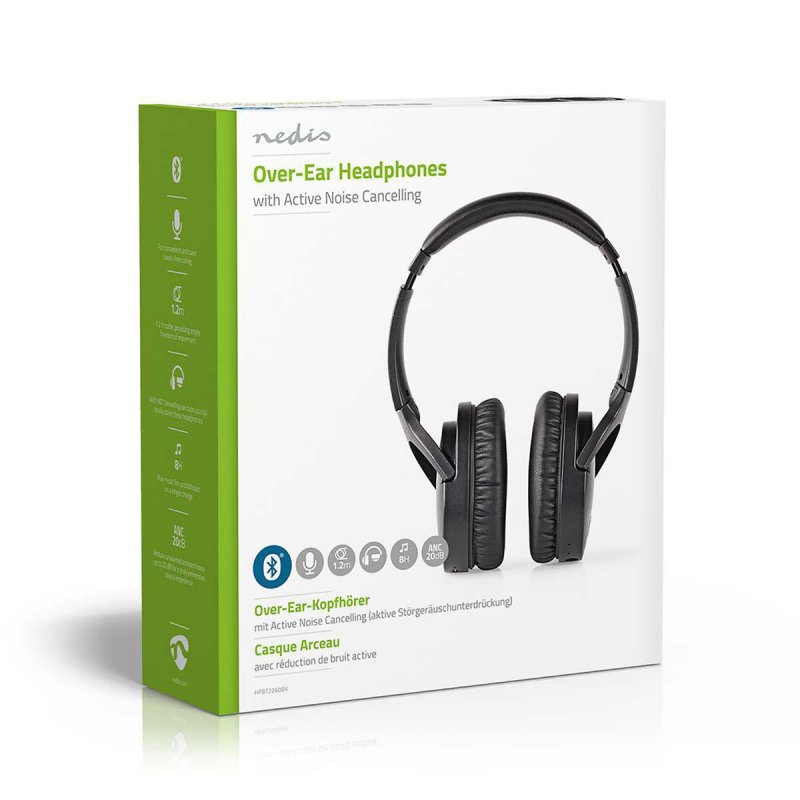 Bezdrátová Sluchátka | Bluetooth® | Over-ear | Aktivní Potlačení Hluku (ANC) | Černá barva - obrázek č. 2