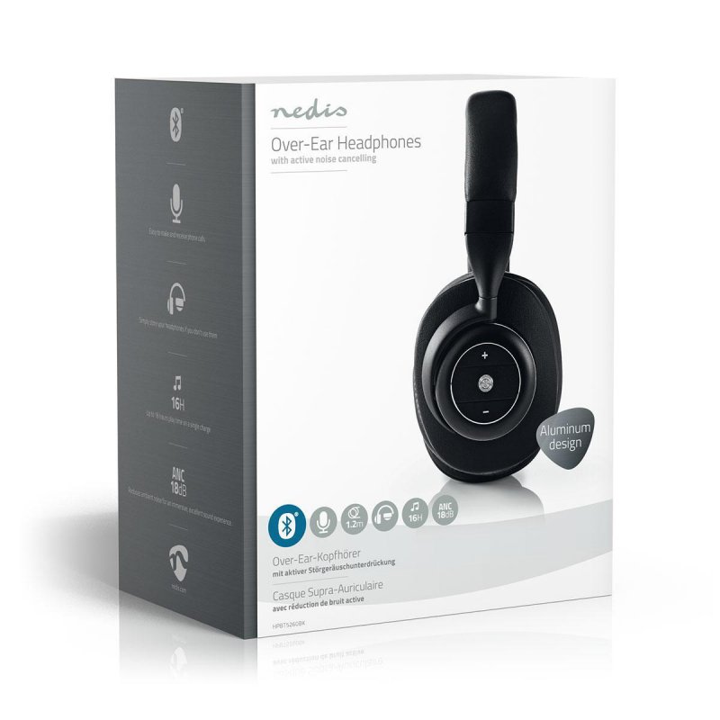 Bezdrátová Sluchátka | Bluetooth® | Over-ear | Aktivní Potlačení Hluku (ANC) | Černá barva - obrázek č. 2