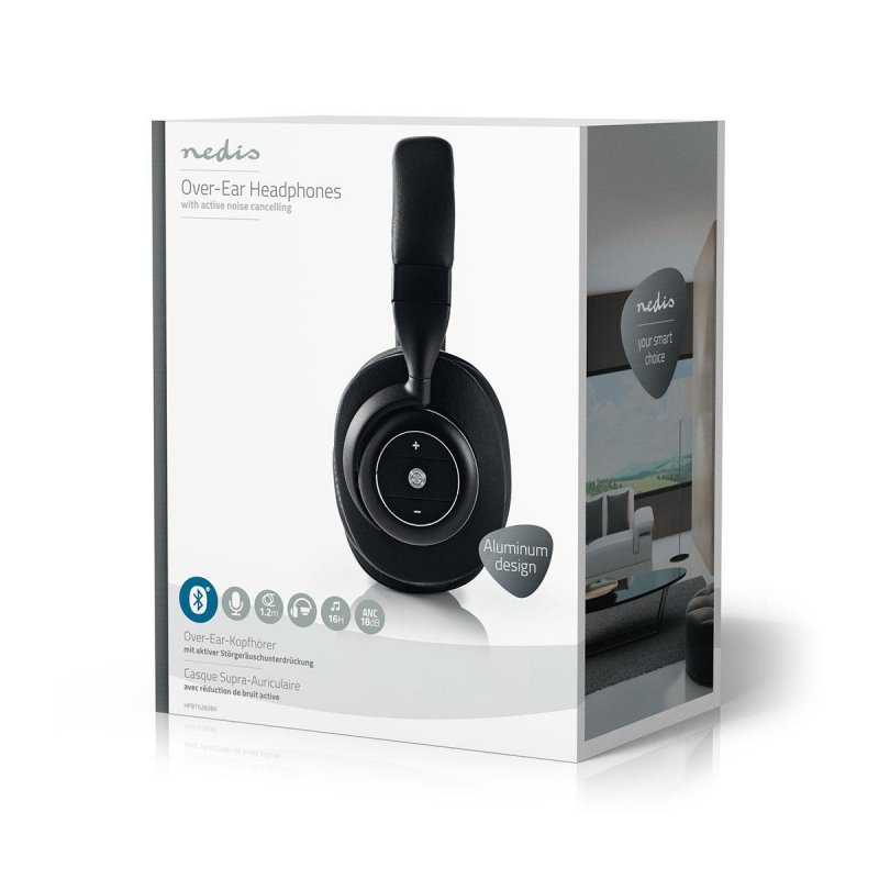 Bezdrátová Sluchátka | Bluetooth® | Over-ear | Aktivní Potlačení Hluku (ANC) | Černá barva - obrázek č. 4
