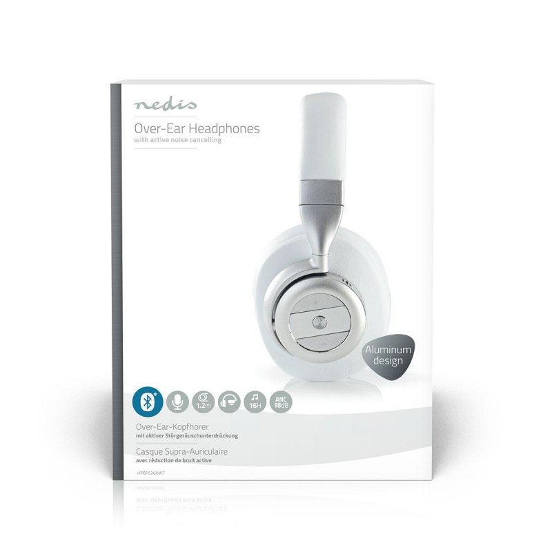 Bezdrátová Sluchátka | Bluetooth® | Over-ear | Aktivní Potlačení Hluku (ANC) | Bílá barva - obrázek č. 4