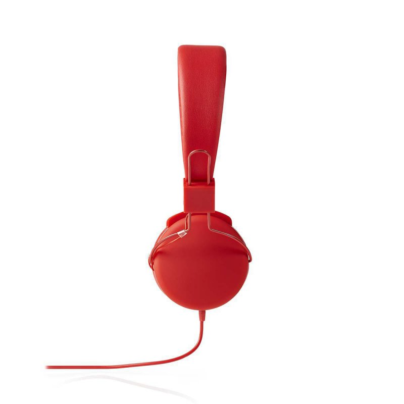 Kabelová Sluchátka | On-ear | Skládací | Kulatý Kabel 1,2 m | Červená barva - obrázek č. 1