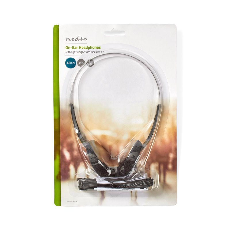 Kabelová sluchátka na uši | 3,5 mm  HPWD1101BK - obrázek č. 5