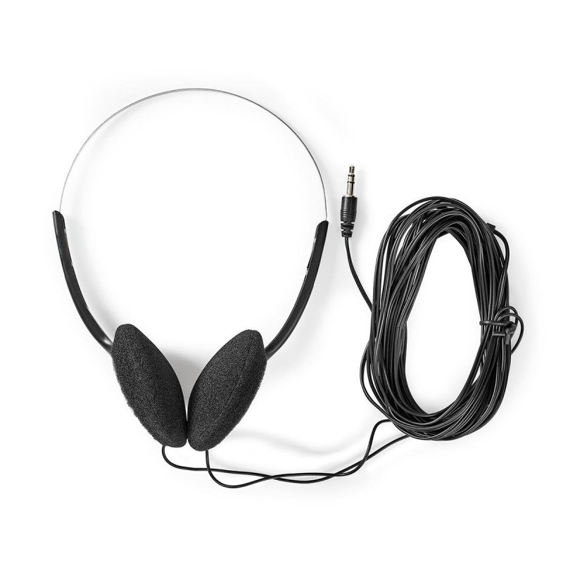 Kabelová sluchátka na uši | 3,5 mm | Délka kabelu: 6.00 m | Černá - obrázek č. 6