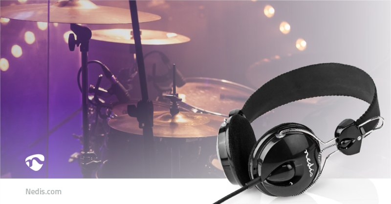 Kabelová sluchátka na uši | 3,5 mm  HPWD1104BK - obrázek č. 2