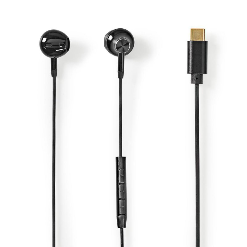 Kabelová Sluchátka | USB-C ™ | Délka kabelu: 1.20 m | Vestavěný mikrofon | Podpora hlasového ovládání | Ovládání Hlasitosti | Če - obrázek produktu