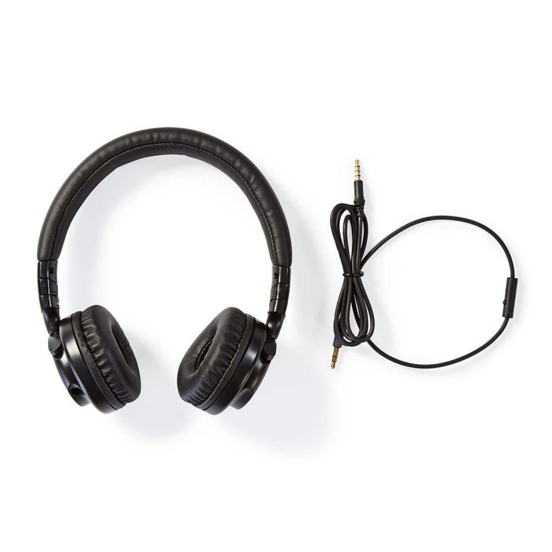 Kabelová Sluchátka | On-ear | Skládací | Odnímatelný Kabel 1,2 m | Černá barva - obrázek č. 7