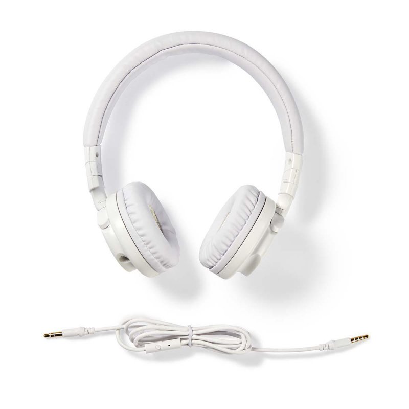 Kabelová sluchátka na uši | 3,5 mm | Délka kabelu: 1.20 m | Bílá - obrázek č. 3