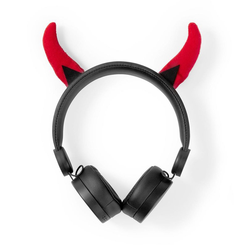 Kabelová sluchátka na uši | 3,5 mm | Délka kabelu: 1.20 m | 85 dB | Černá / Červená - obrázek produktu
