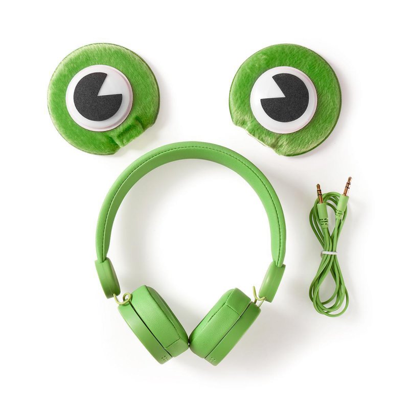 Kabelová sluchátka na uši | 3,5 mm | Délka kabelu: 1.20 m | 85 dB | Zelená - obrázek č. 4