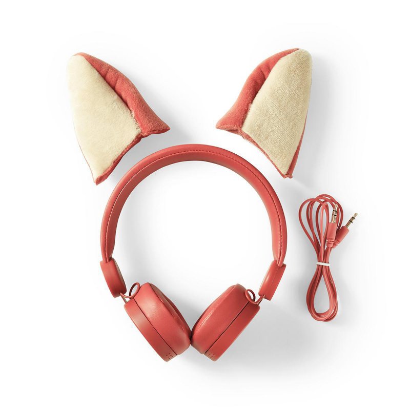 Kabelová sluchátka na uši | 3,5 mm | Délka kabelu: 1.20 m | 85 dB | Oranžová - obrázek č. 4