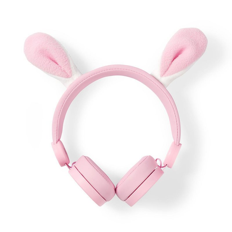 Kabelová sluchátka na uši | 3,5 mm | Délka kabelu: 1.20 m | 85 dB | Bílá / Růžová - obrázek produktu