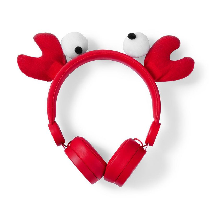 Kabelová sluchátka na uši | 3,5 mm | Délka kabelu: 1.20 m | 85 dB | Červená - obrázek produktu