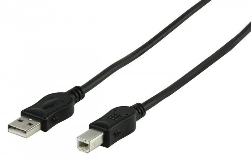 Kabel USB 2.0 USB A Zástrčka - USB-B Male 1.80 m Černá - obrázek č. 1