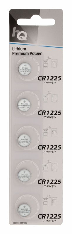 Lithiová Knoflíková Baterie CR1225 3 V 5-Blistr - obrázek produktu