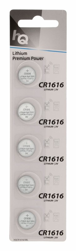 Lithiová Knoflíková Baterie CR1616 3 V 5-Blistr - obrázek produktu