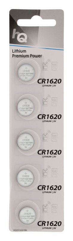 Lithiová Knoflíková Baterie CR1620 3 V 5-Blistr - obrázek produktu