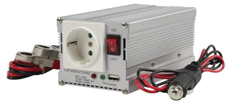 Měnič Modifikovaná sinusoida 12 VDC - AC 230 V 300 W F (CEE 7/3) / USB - obrázek produktu