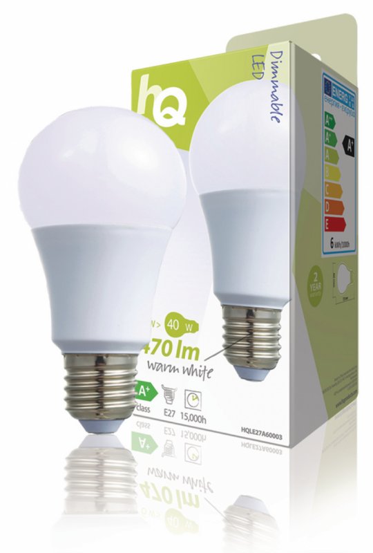 LED Žárovka E27 Stmívatelná A60 5.5 W 470 lm 2700 K - obrázek č. 1