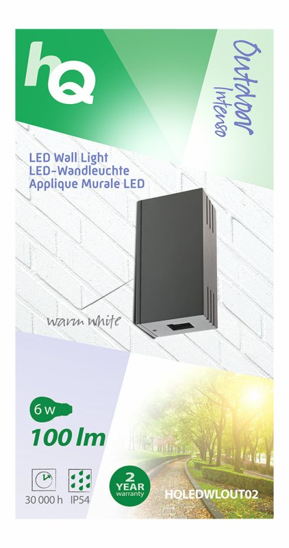 LED Venkovní Nástěnné Svítidlo 6 W 100 lm Černá - obrázek č. 3