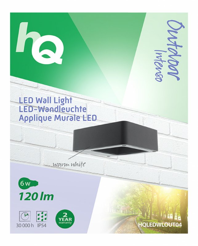 LED Venkovní Nástěnné Svítidlo 6 W 120 lm Černá - obrázek č. 3