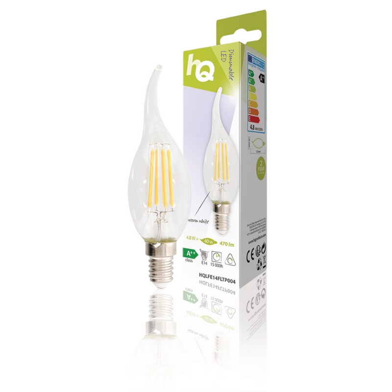 Žárovka LED Vintage Svíčka Zahnutá 4.8 W 470 lm 2700 K - obrázek produktu