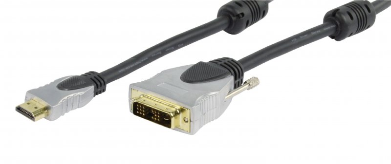 High Speed HDMI Kabel HDMI Konektor - DVI-D 18+1p Zástrčka 10.0 m Tmavě Šedá - obrázek č. 1