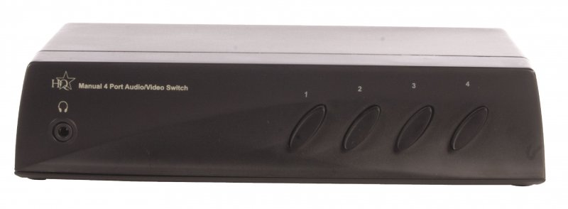 S-Video Přepínač 4x (3x RCA Zásuvka + S-Video) - 3x RCA Zásuvka + S-Video Černá - obrázek č. 2