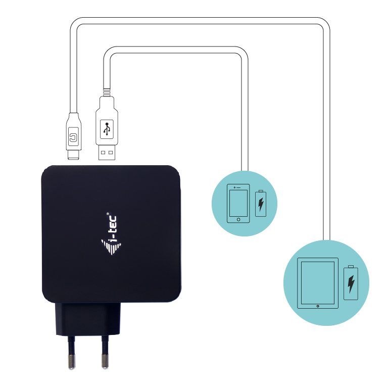 i-tec USB-C Flat Docking Station with Power Delivery 60W + i-tec Universal Charger 60W - obrázek č. 5