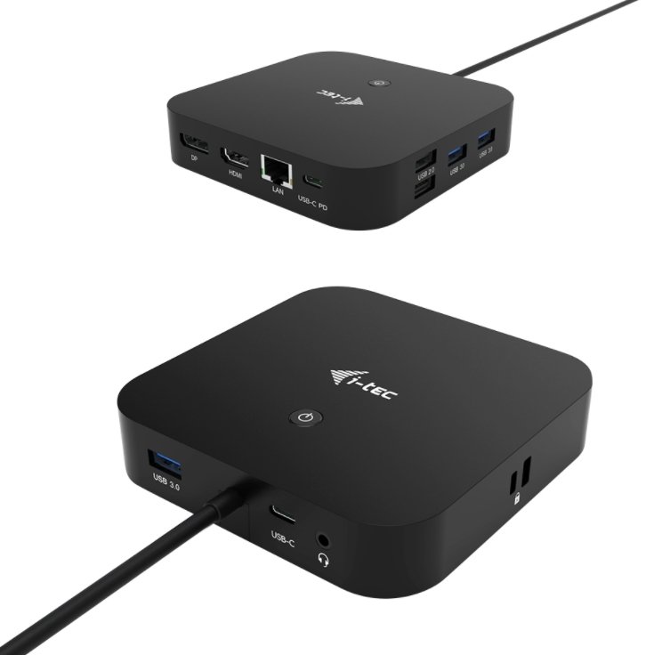 i-tec USB-C HDMI DP Docking Station with Power Delivery 100W - obrázek produktu
