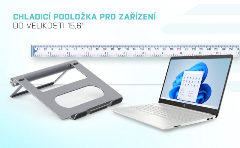 i-tec Metal Cooling Pad for notebooks (up-to 15.6”) + USB-C Docking Station (PD 100W) - obrázek č. 3