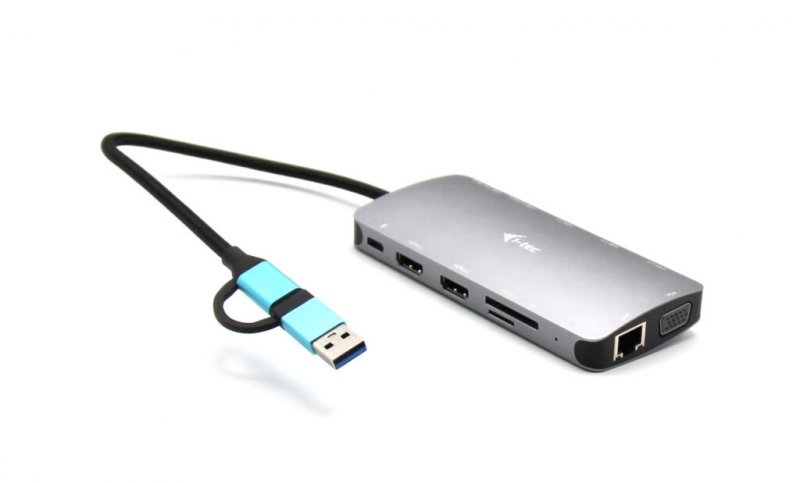 i-tec USB 3.0/ USB-C/ TB3 3x Display Metal Nano Dock with LAN, PD 100W - obrázek č. 1