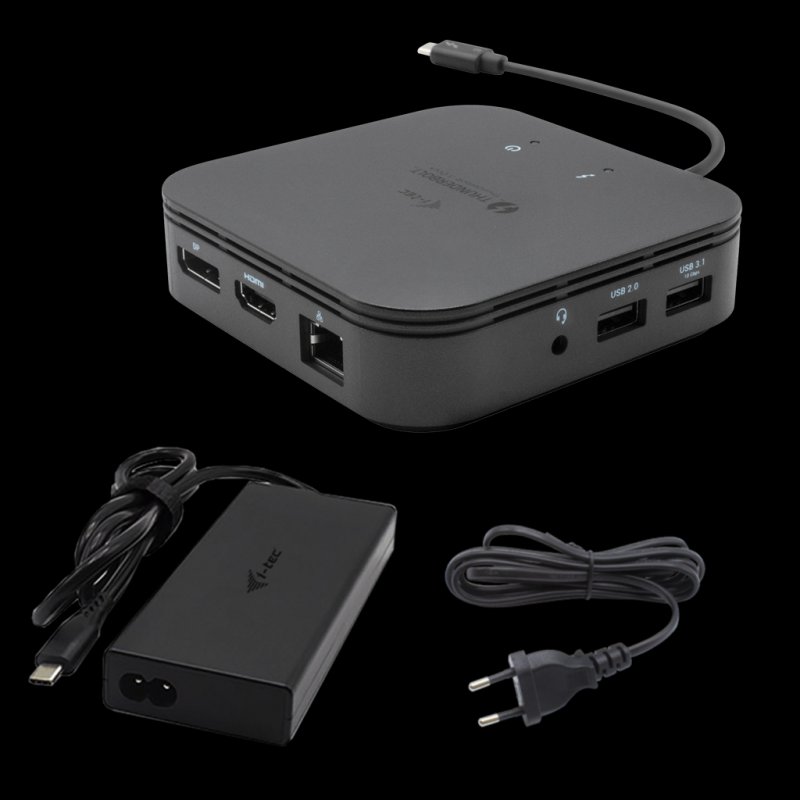 i-tec Thunderbolt 3 Travel Dock Dual 4K Display with Power Delivery 60W + i-tec Universal Charger 77 - obrázek produktu