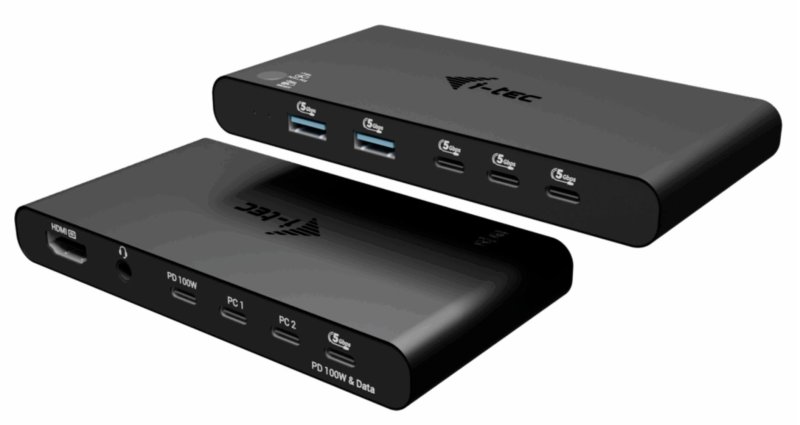 i-tec KVM Docking Station HDMI for 2 hosts, Power Delivery 2x 100W - obrázek produktu