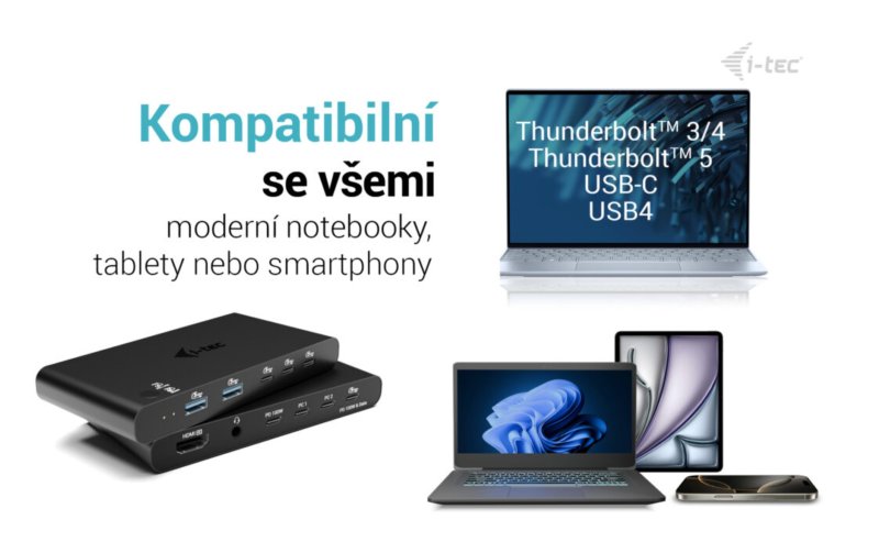 i-tec KVM Docking Station HDMI for 2 hosts, Power Delivery 2x 100W - obrázek č. 4