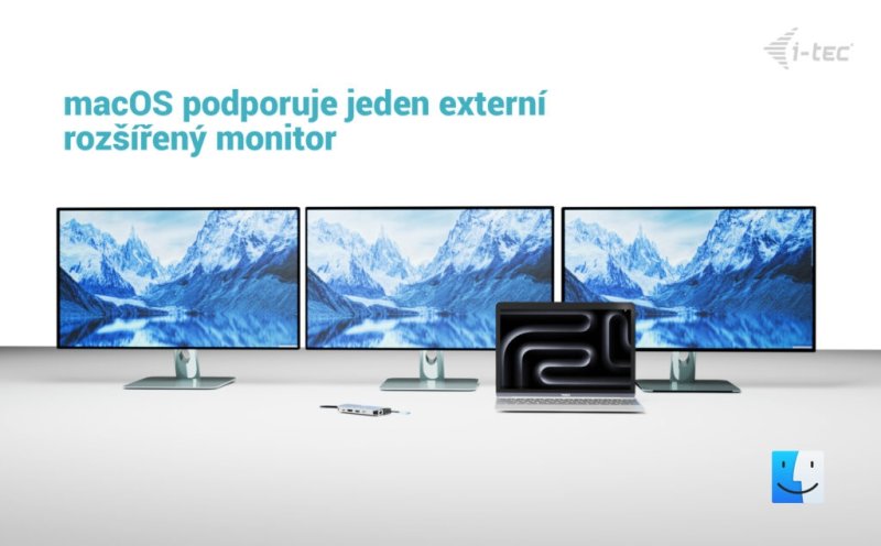 i-tec USB-C Metal Nano 3x Display (DP, HDMI and VGA) Docking Station, Power Delivery 100W - obrázek č. 6
