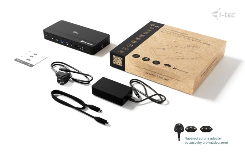 i-tec Thunderbolt 5 Triple Display Docking Station, M.2 slot, 6x USB, 2.5 GLAN, Power Delivery 140W - obrázek č. 6