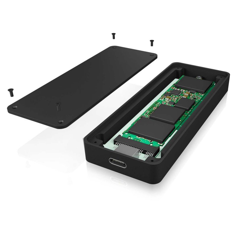 Boxy pro Pevné Disky M.2 SATA SSD USB Type-C™ Černá - obrázek č. 5