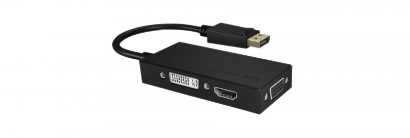 Adaptér DisplayPort USB - HDMI / Dvi-D / VGA Černá - obrázek produktu
