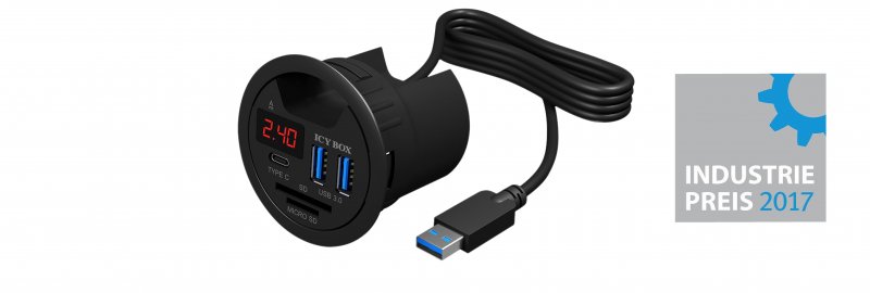 Čtečka Paměťových Karet Kombinovaný USB Hub USB 3.0 Černá - obrázek produktu