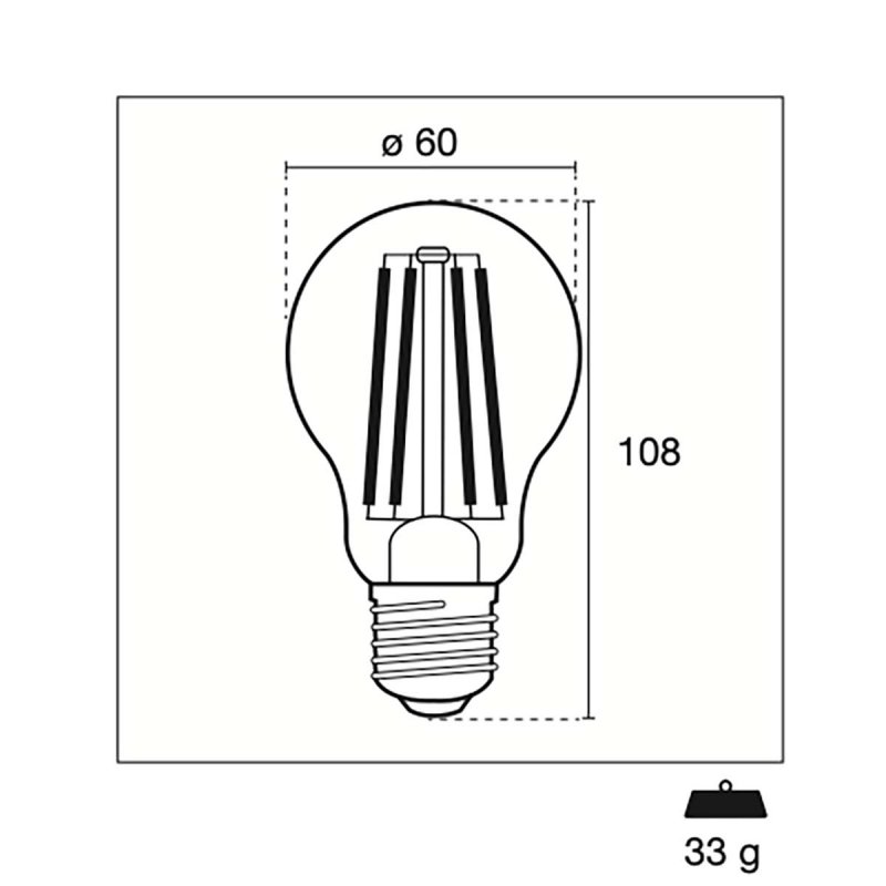 LED Vintage Filament Lamp E27 Globe 11 W 1521 lm 2700 K ING3-122727 - obrázek č. 1