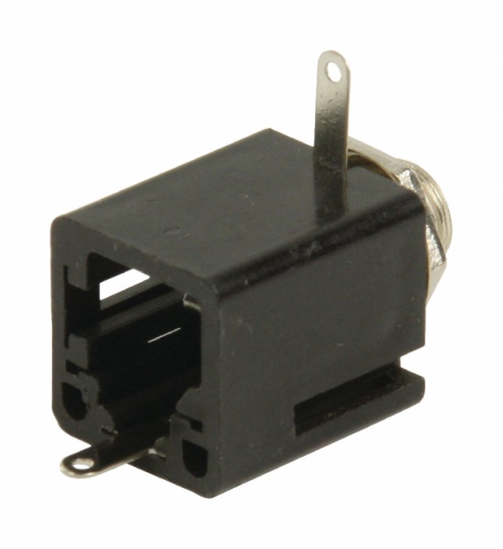 Mono Konektor 6.35 mm Zásuvka Černá - obrázek produktu