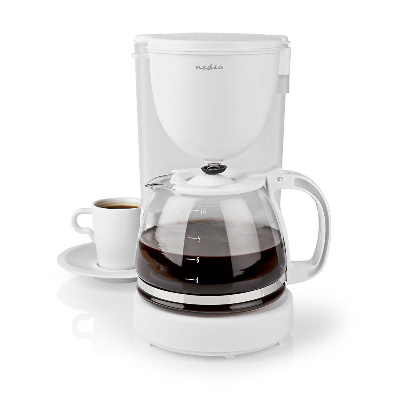 Kávovar | Kávový Filtr | 1.25 l | 10 Šálky | Funkce udržení teploty | Bílá - obrázek č. 5