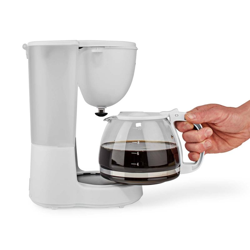 Kávovar | Kávový Filtr | 1.25 l | 10 Šálky | Funkce udržení teploty | Bílá - obrázek č. 8