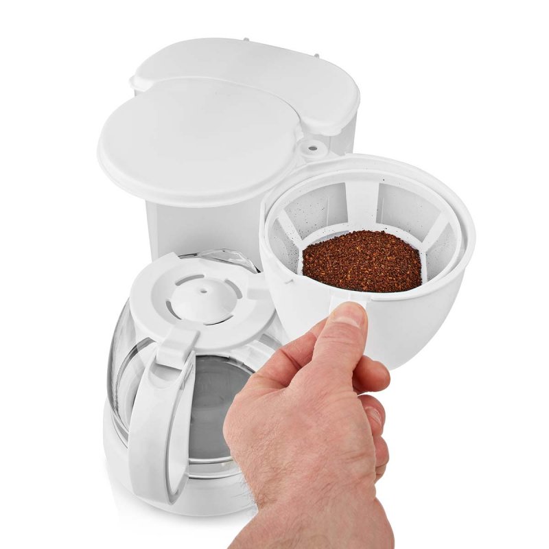 Kávovar | Kávový Filtr | 1.25 l | 10 Šálky | Funkce udržení teploty | Bílá - obrázek č. 4