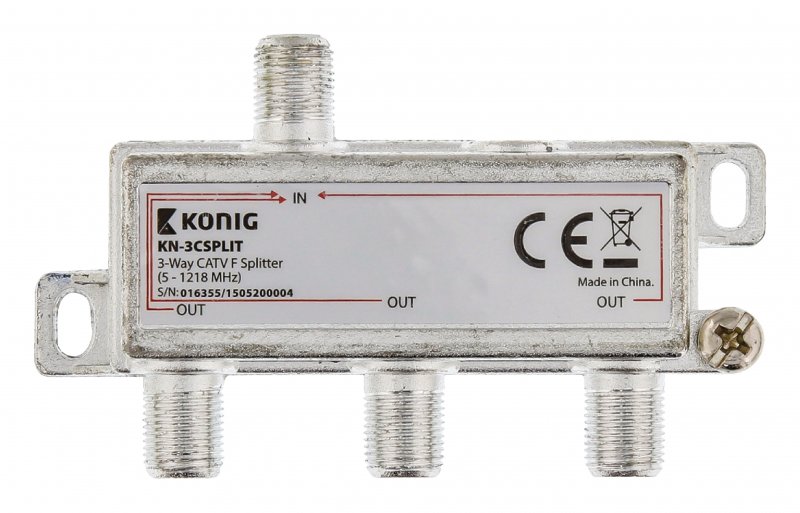 CATV Rozbočovač 8.5 dB / 5-1218 MHz - 3 Výstupy - obrázek produktu