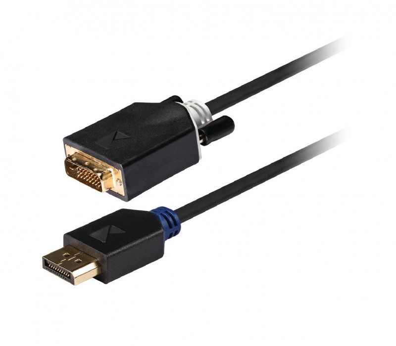 Kabel DisplayPort DisplayPort Zástrčka - DVI-D 24+1p Zástrčka 2.00 m Antracit - obrázek č. 1