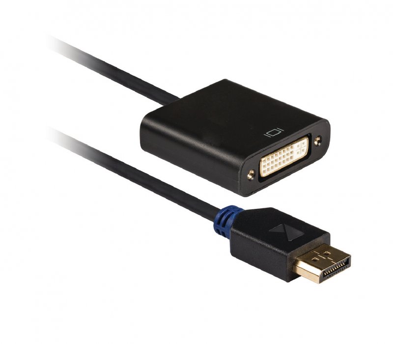 Kabel DisplayPort DisplayPort Zástrčka - DVI-I 24+5p Zásuvka 0.20 m Antracit - obrázek č. 2